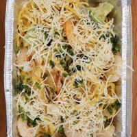 Fine Kettle Shrimp Alfredo lunch