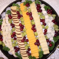 Fine Kettle cheese and grapes tray catering