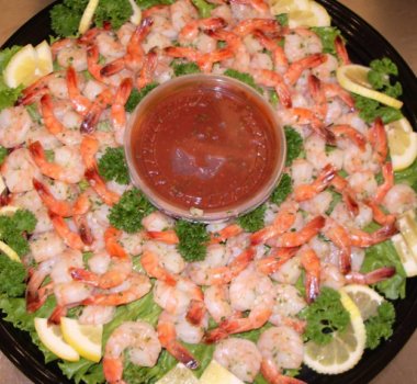 Fine Kettle o Fish Cooked Shrimp party platter