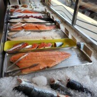 Fine Kettle o Fish fresh fish in store window long view