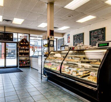 Fine Kettle o Fish ready made foods and Specials on blackboards