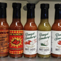 Fine Kettle row of hot sauces