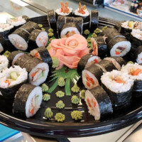 Fine Kettle sushi platter on counter catering